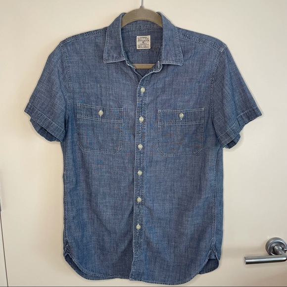J. Crew Chambray Button Down Shirt Size Small